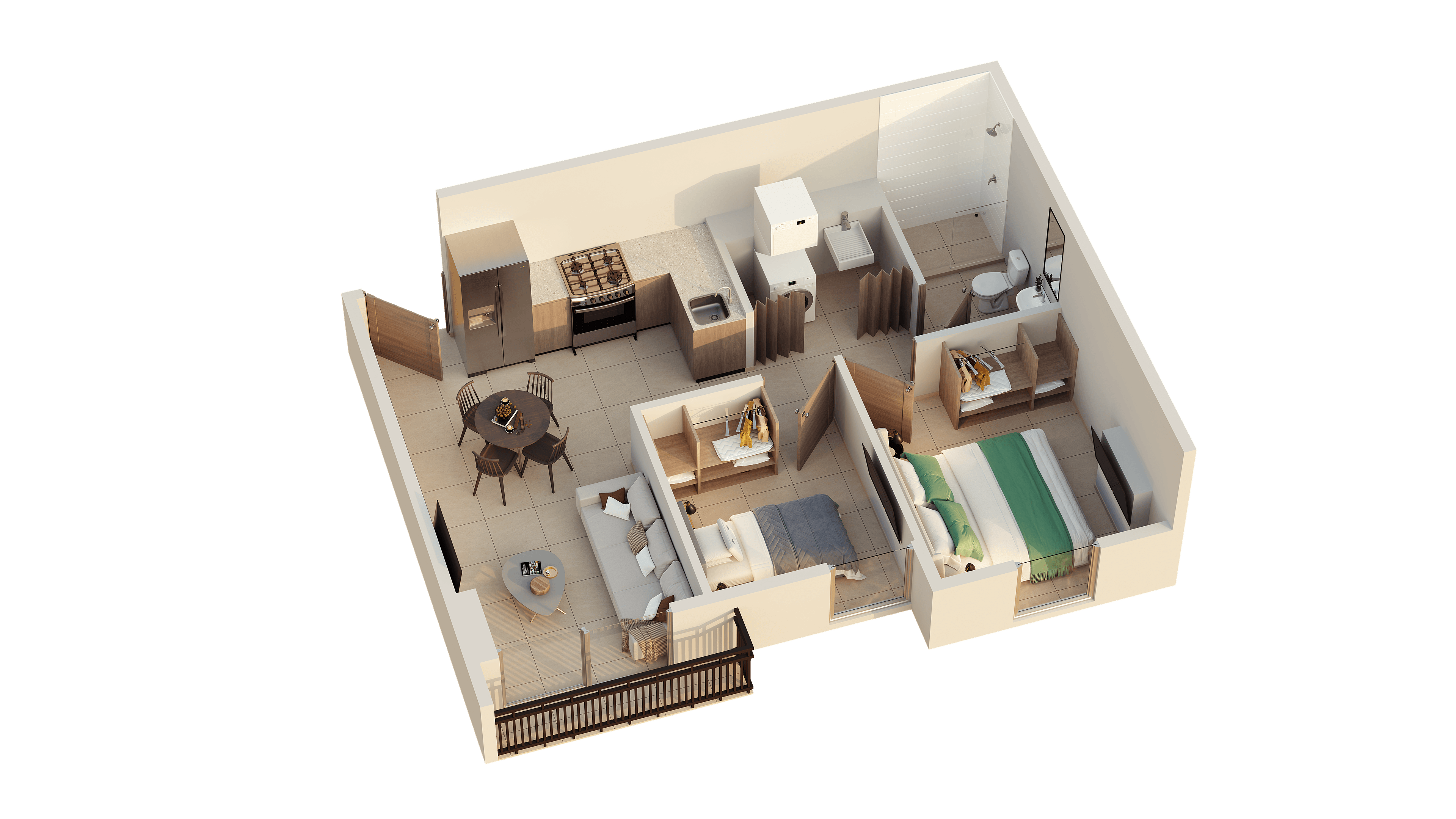 Palmera — vista 3D